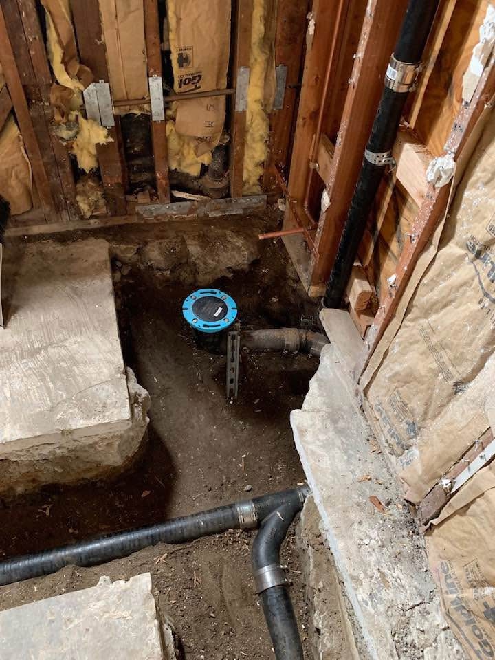 Installing new waste and water systems for a new bathroom in Studio City, CA